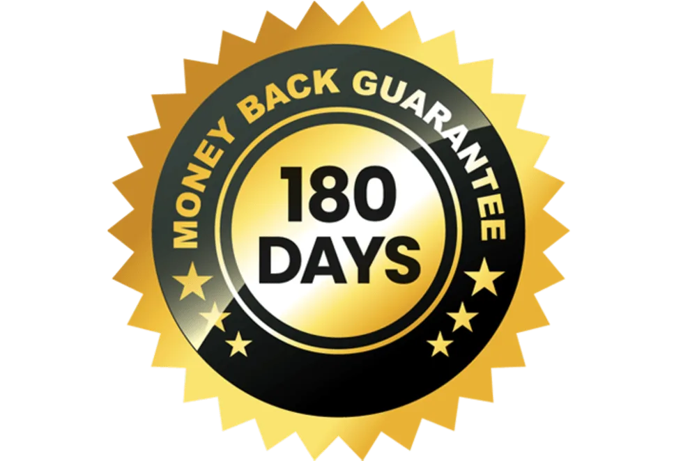 Boostaro 180-Day Money Back Guarantee Badge